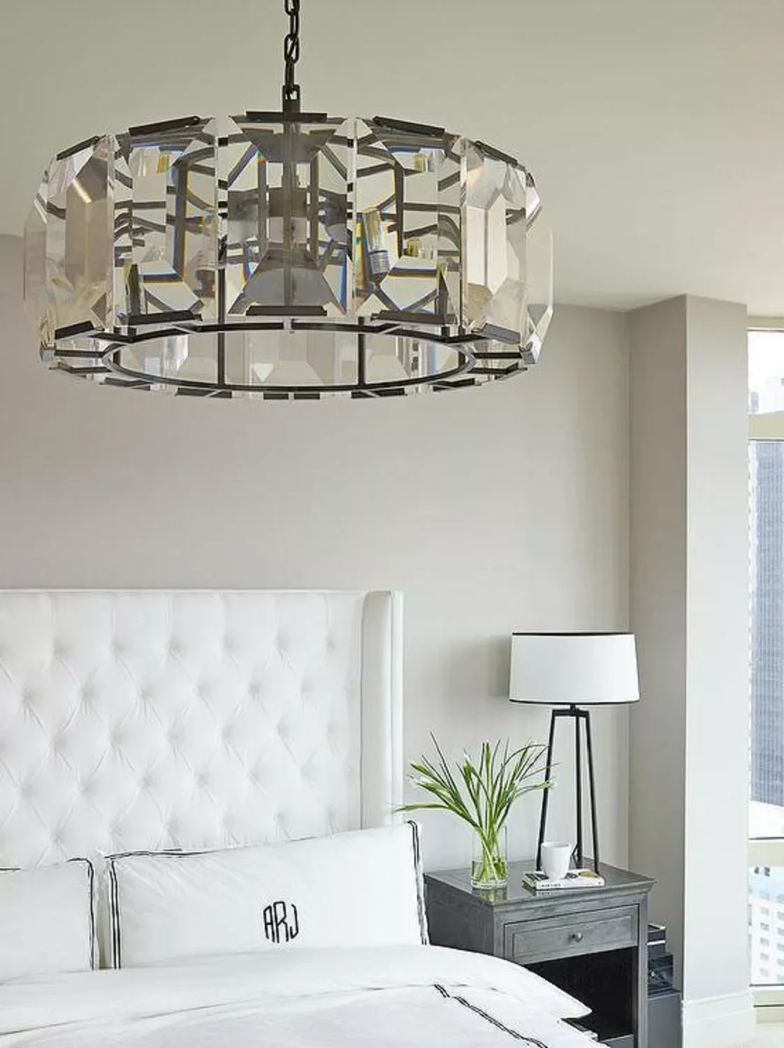 A Contemporary Crystal Chandelier