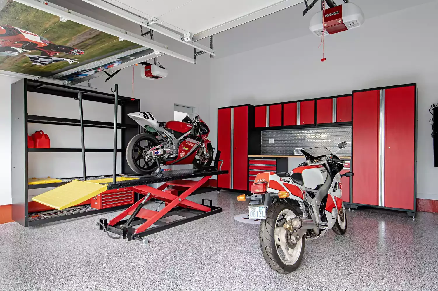 Add Colorful Garage Storage