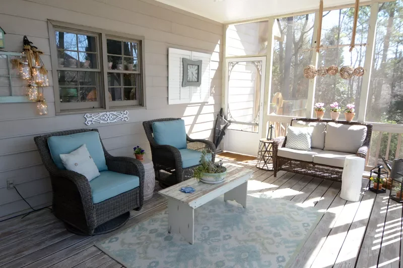 Add DIY Screen Porch Decor