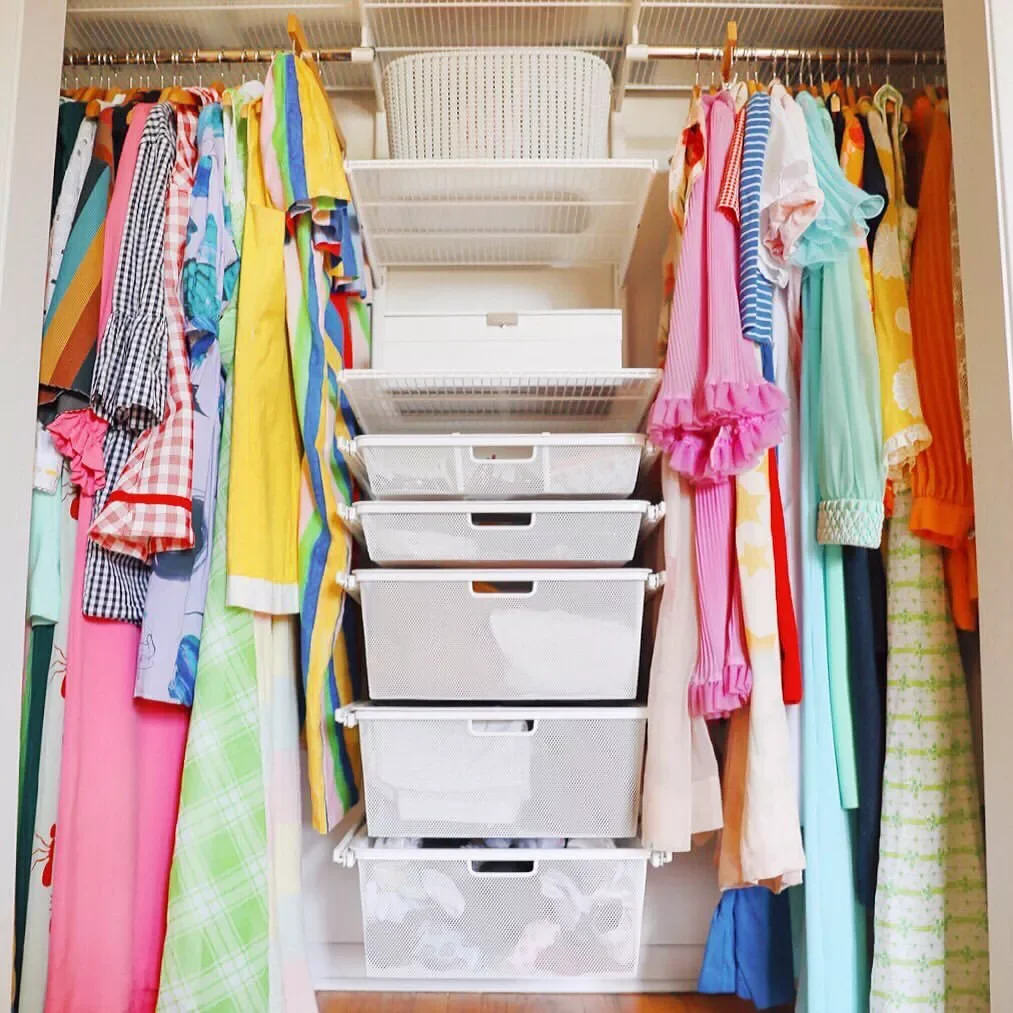 Add Drawers Between Clothes Racks