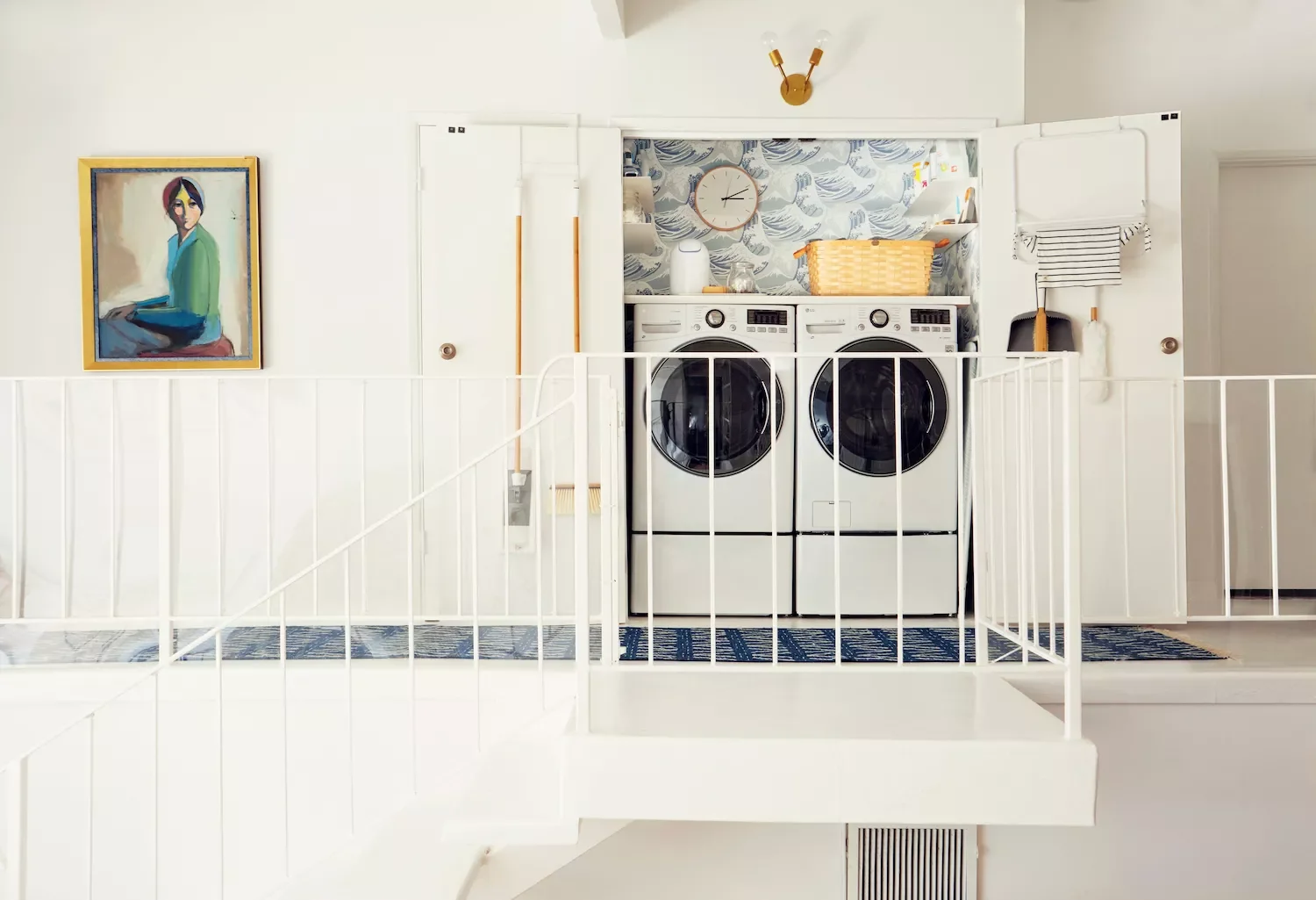 Add Shelving to a Hallway Laundry Closet