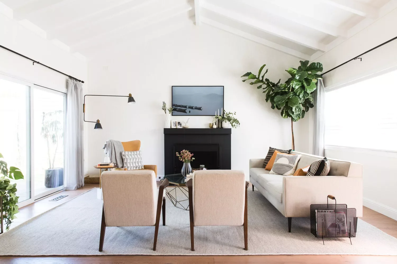 All-Black Fireplace