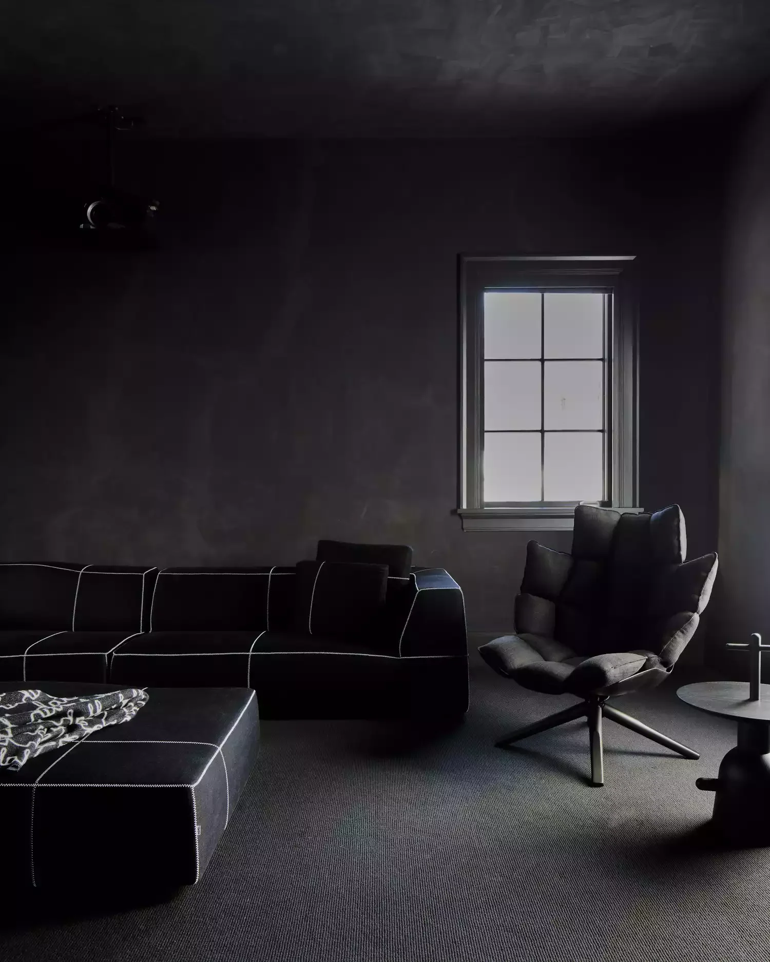 All-Black Living Room