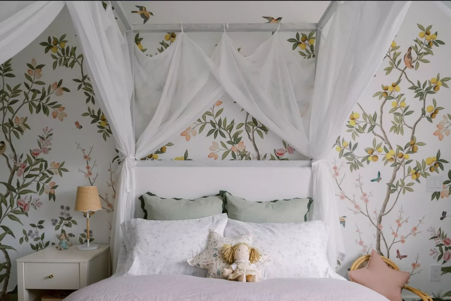 All-White Canopy Bed