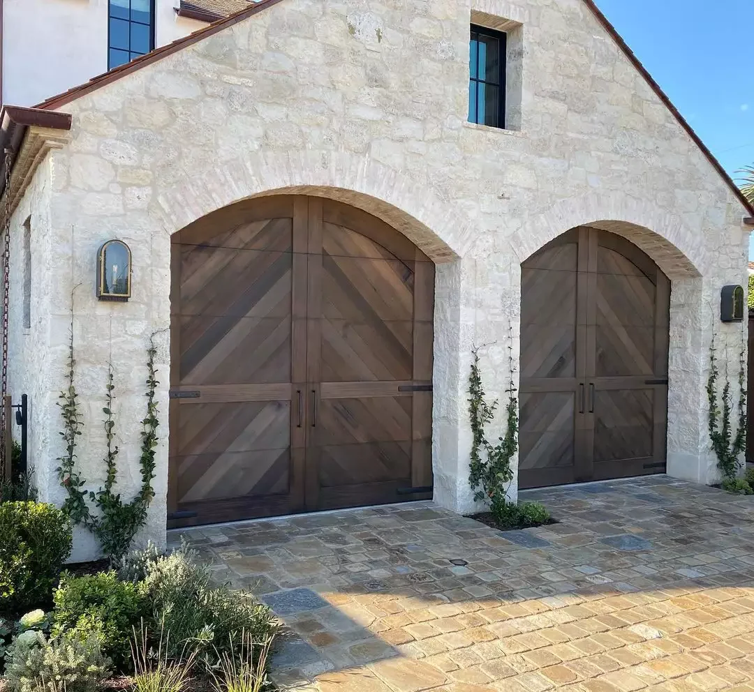 Arched Wood Chevron Doors