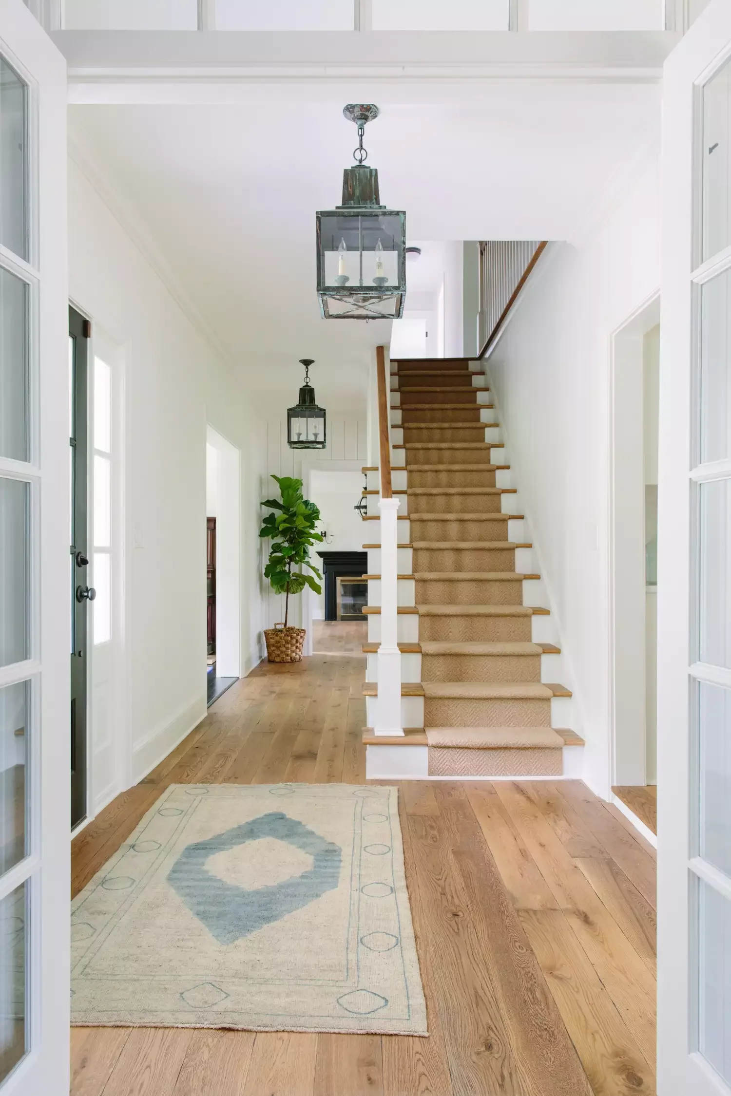 Beige Stair Runner