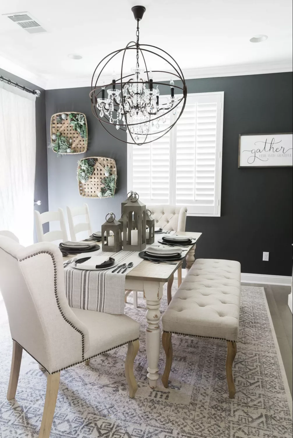 Black-and-White Table Runner