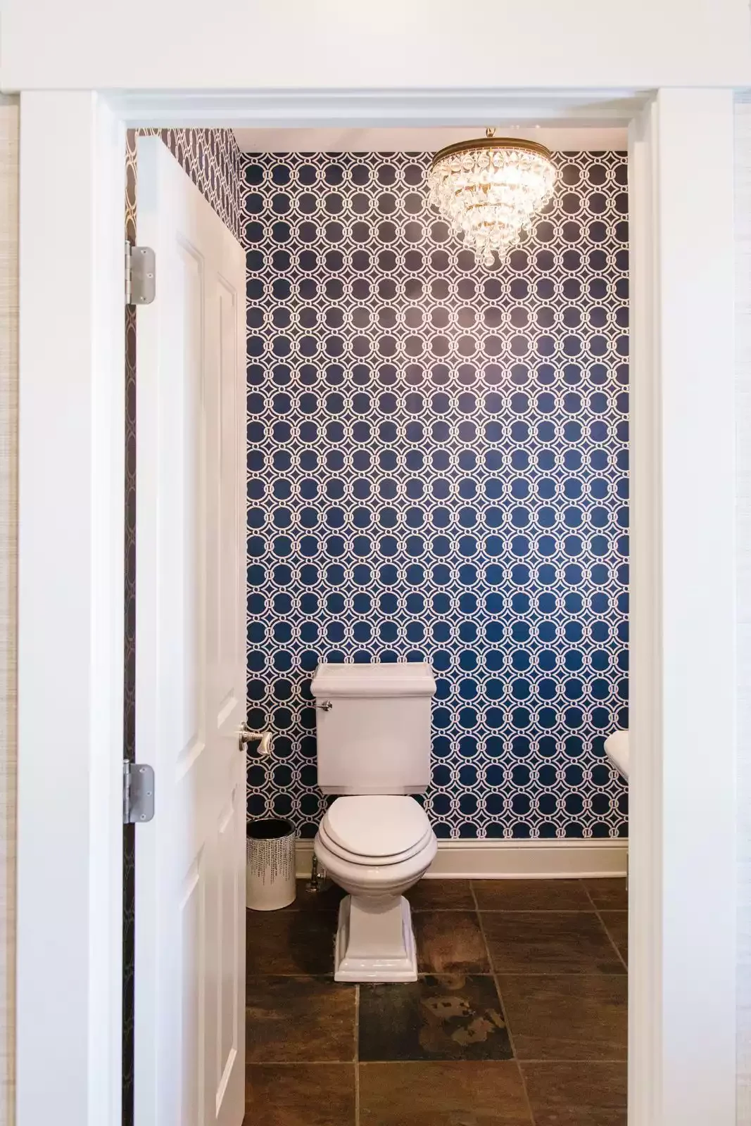 Blue Patterned Wallpaper