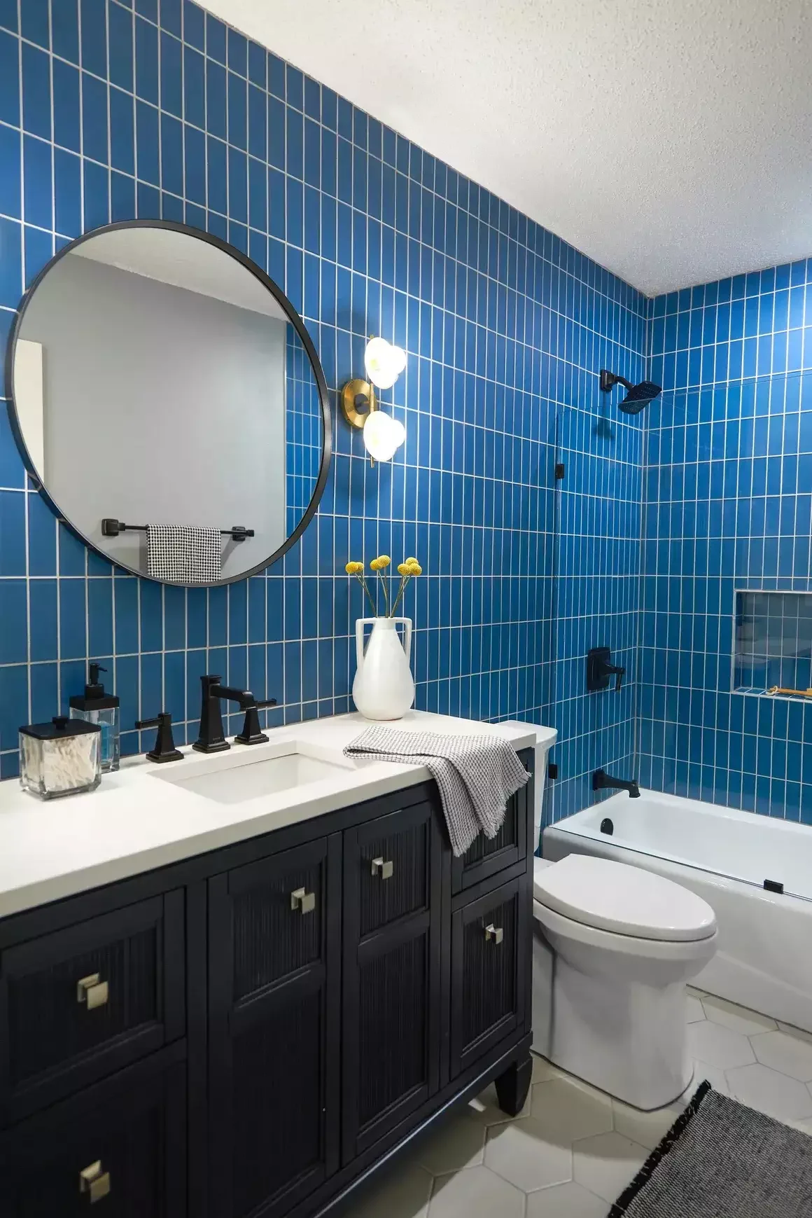 Blue Tiled Shower