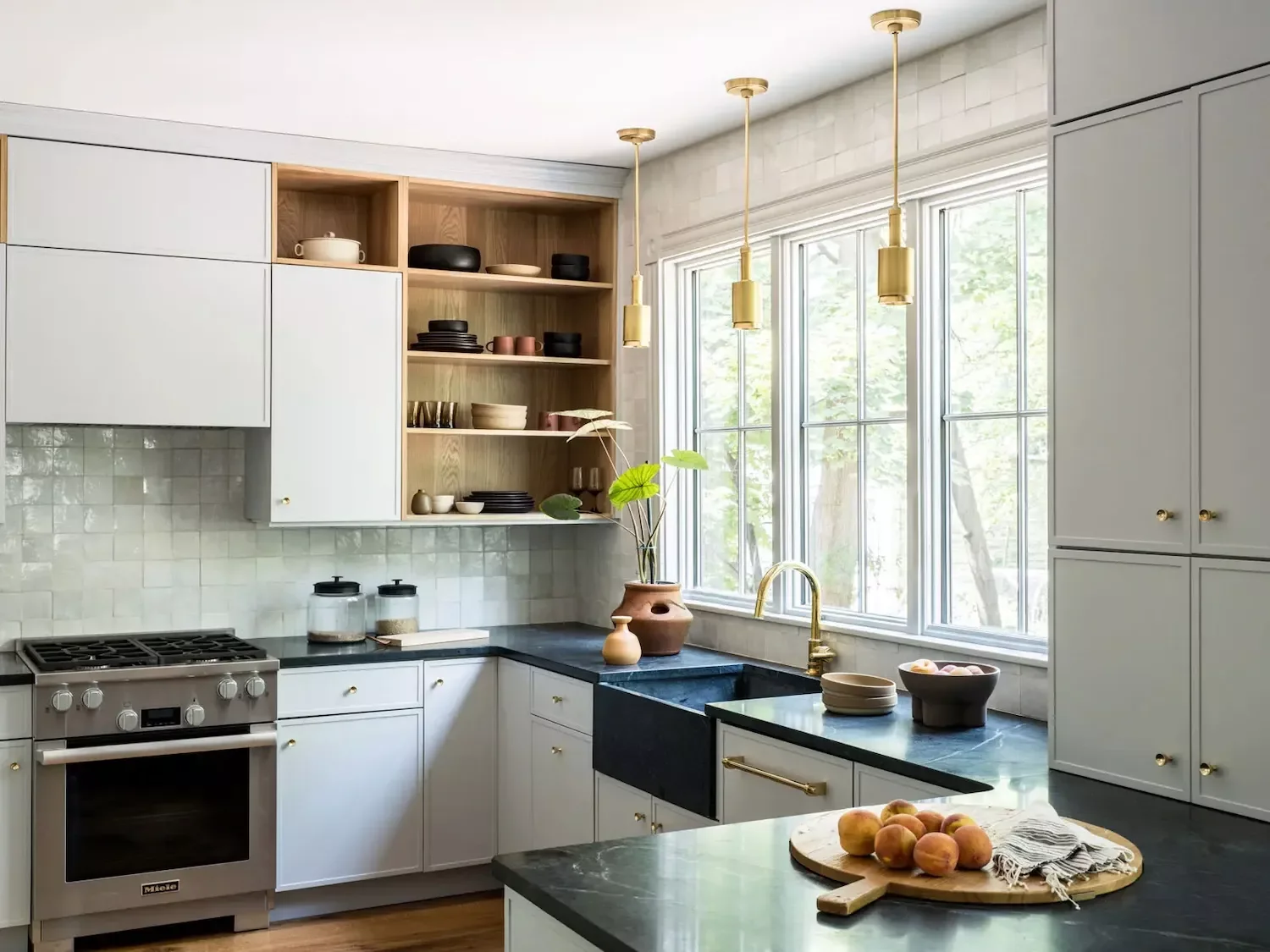 Brass on Pale Gray