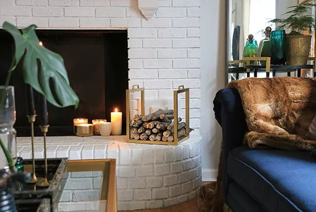 Brick Fireplace Makeover