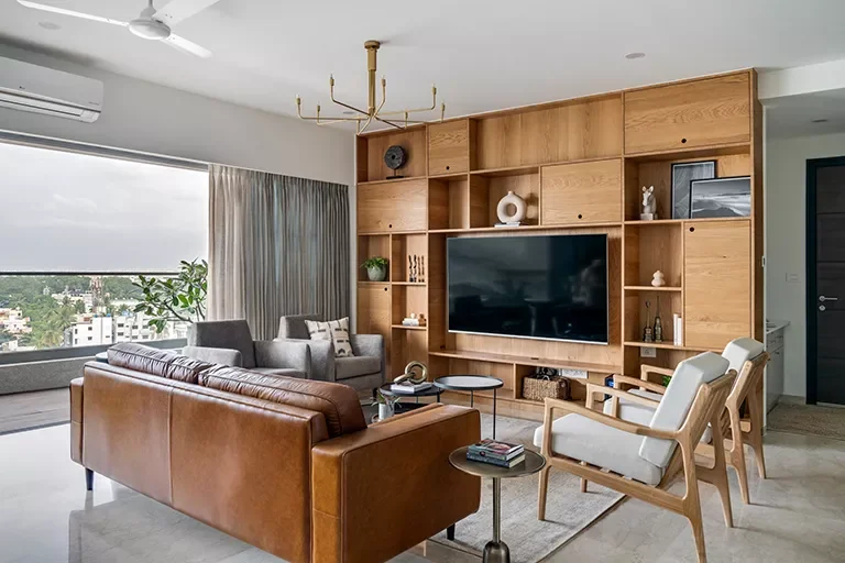 Built-In Wood TV Wall