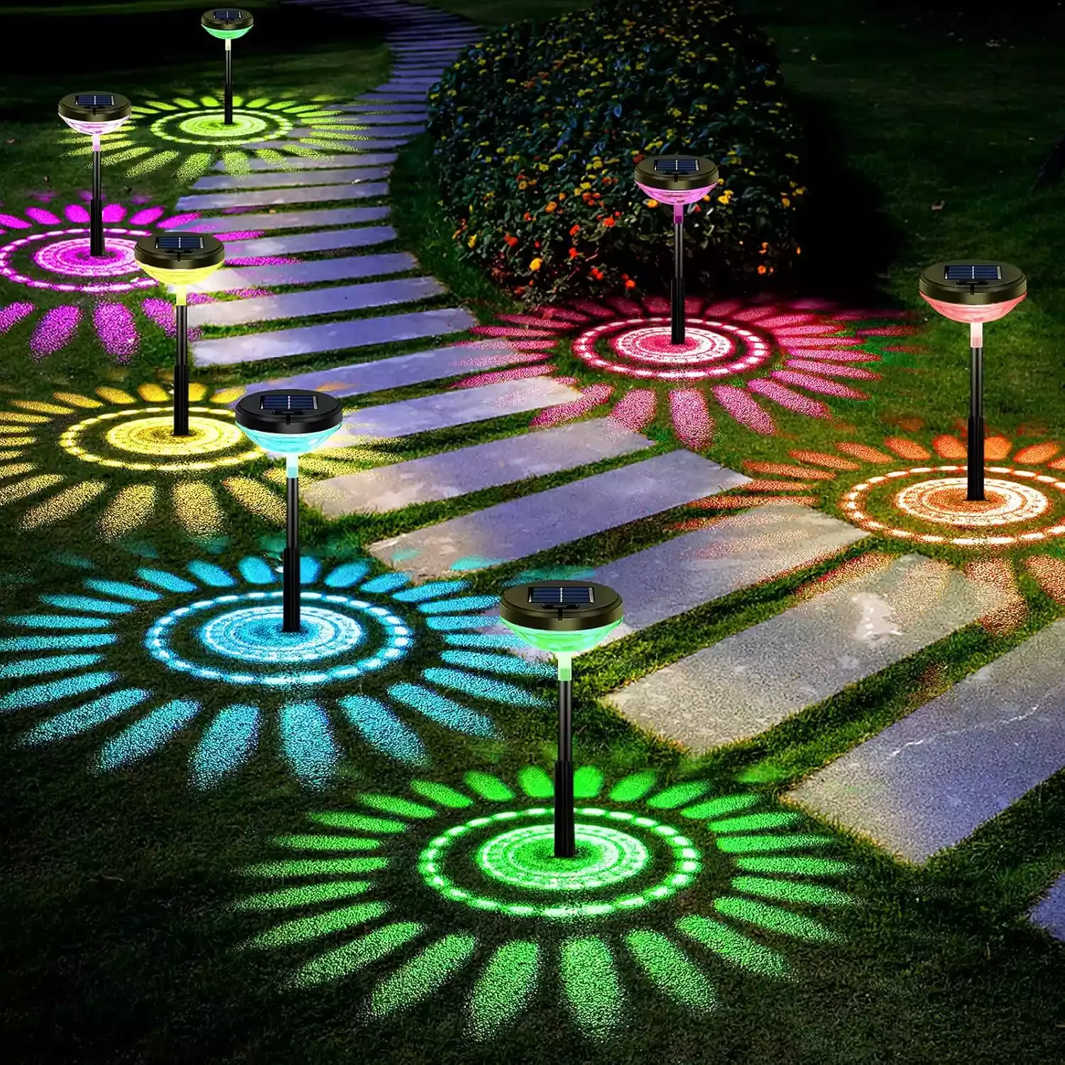 Color-Changing LED Path Lights