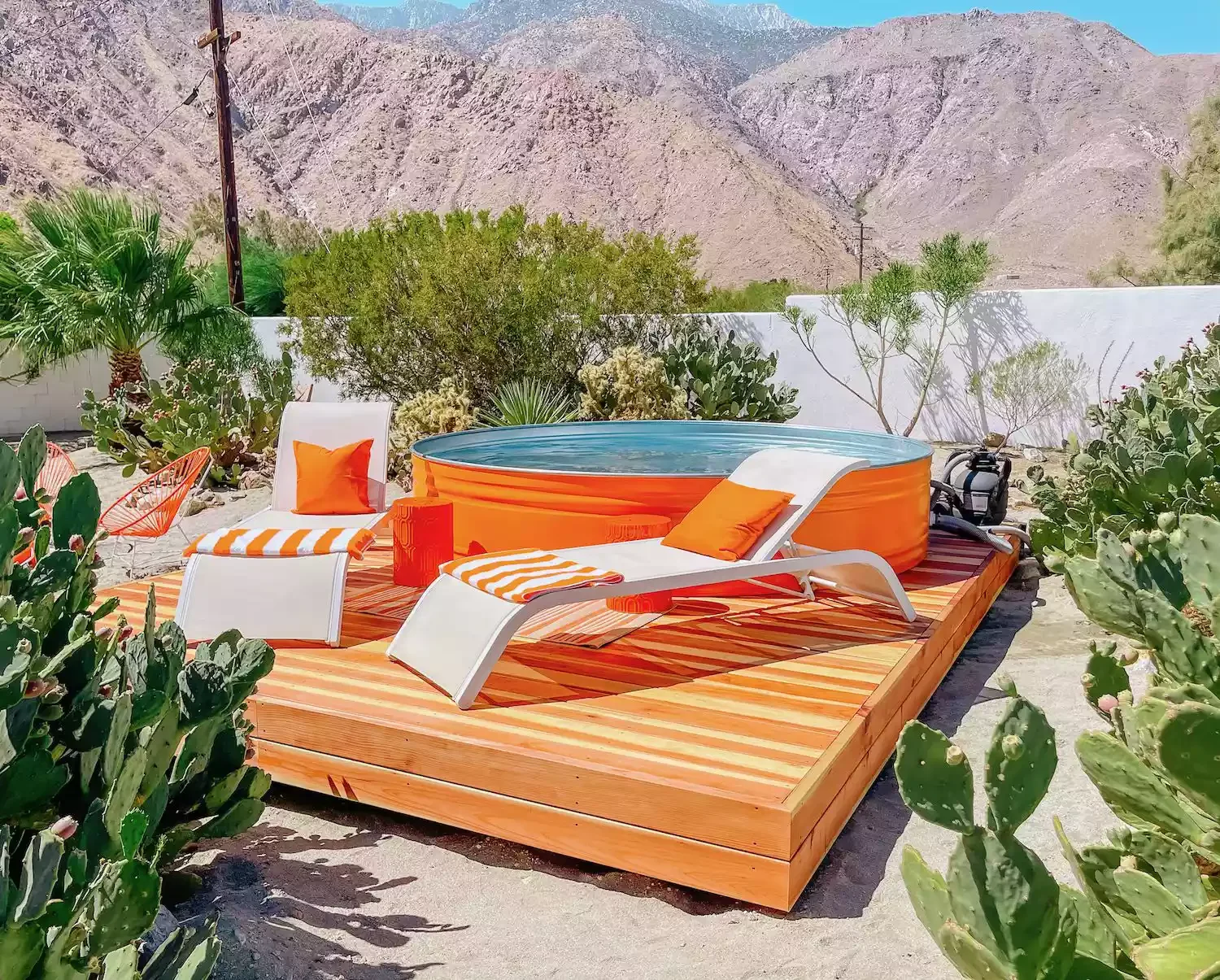 Colorful Pool With Deck