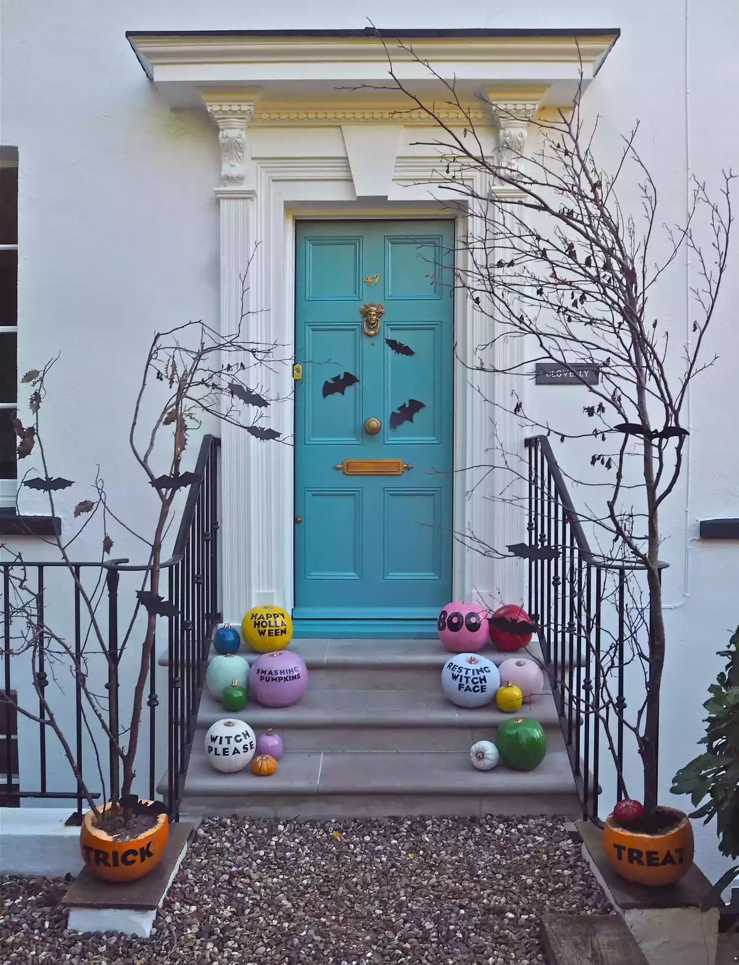 Colorful Pumpkin Display