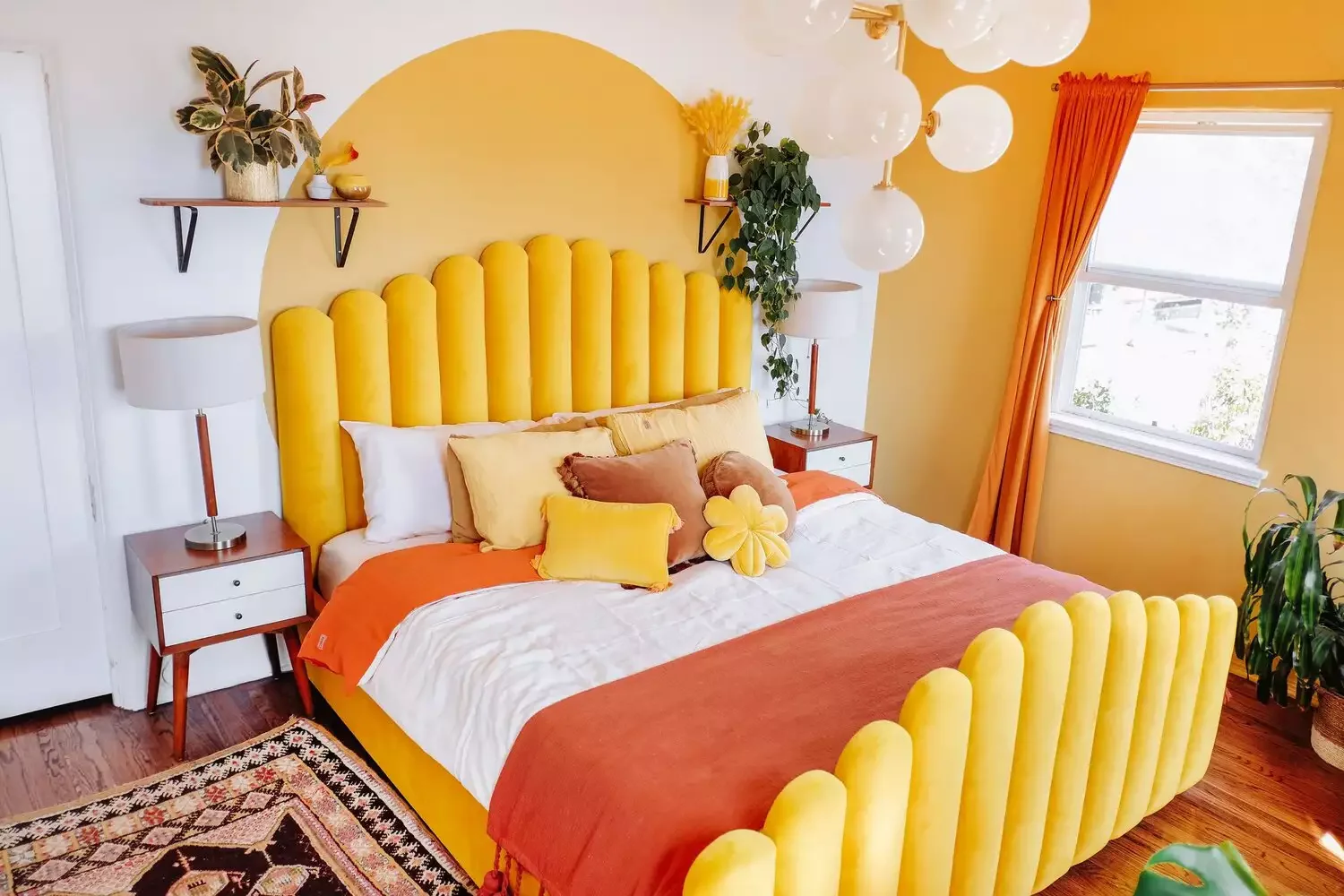 Consider Colorful Midcentury Bedroom
