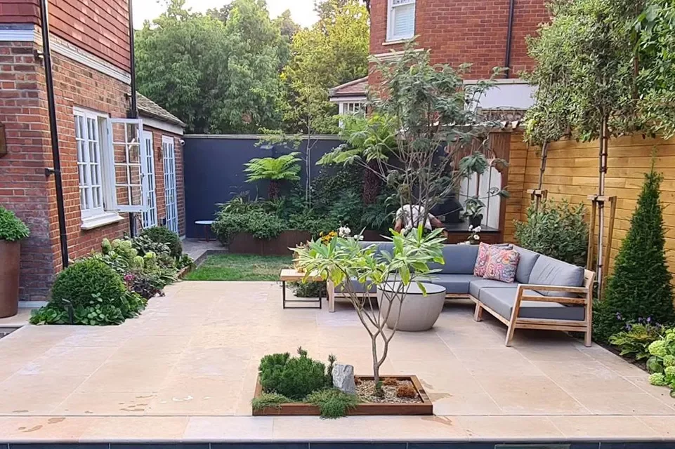 Contemporary Corner Garden