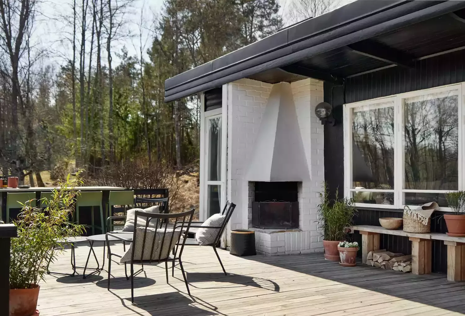 Corner Fireplace