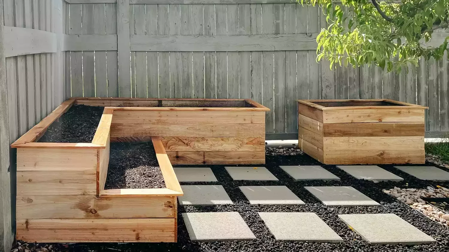 Corner Garden Cedar Planter Boxes