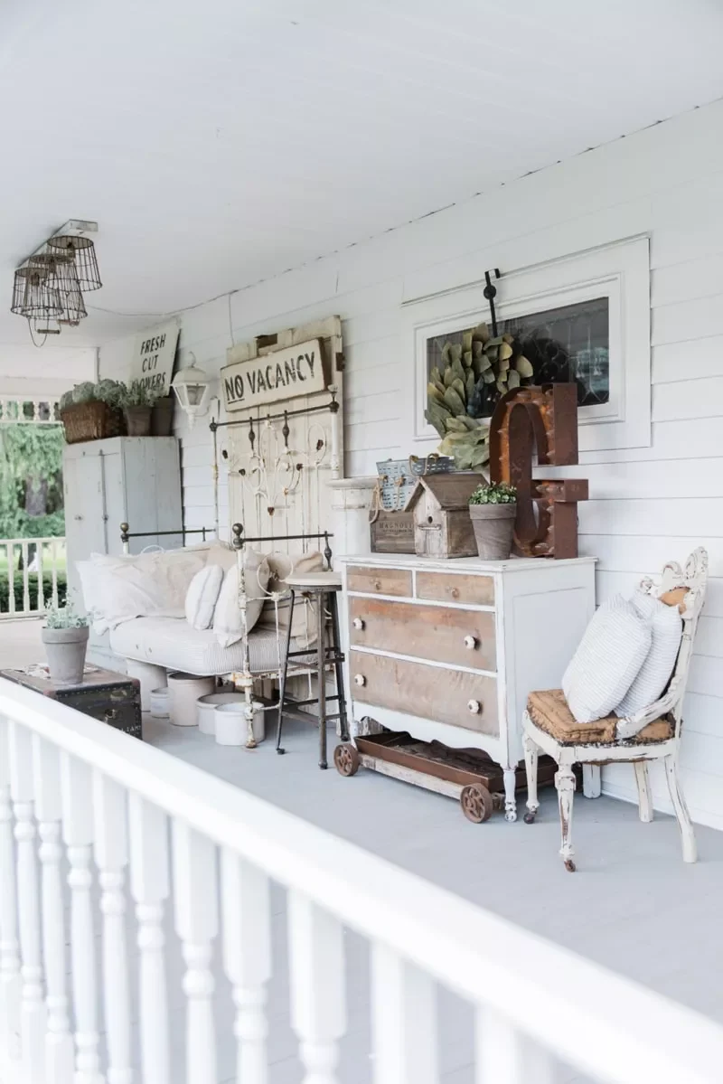 Covered Farmhouse Porch
