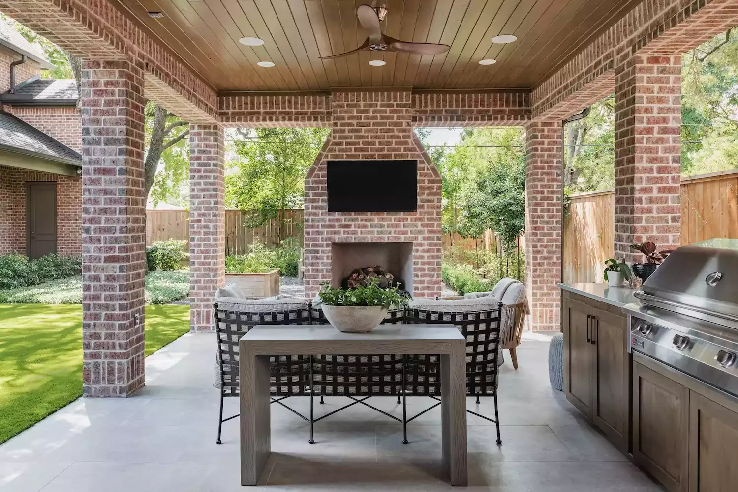 Covered Patio With TV