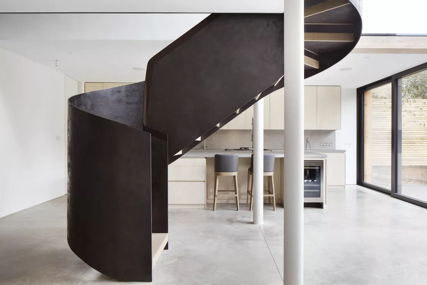 Curved Custom Steel Stairs