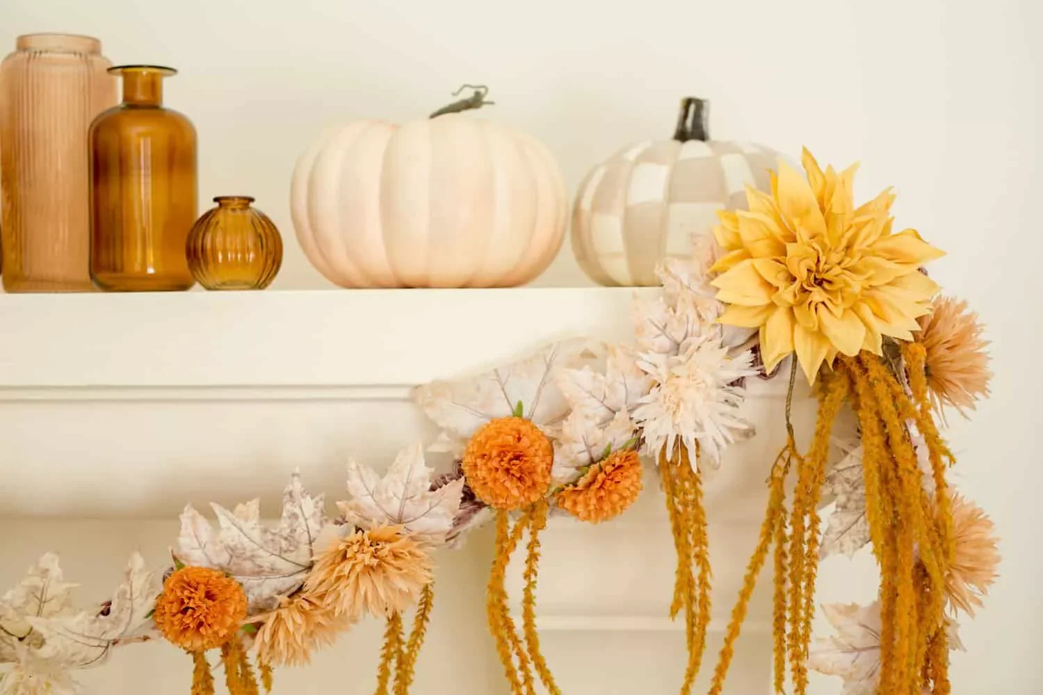 DIY Fall Flower Garland