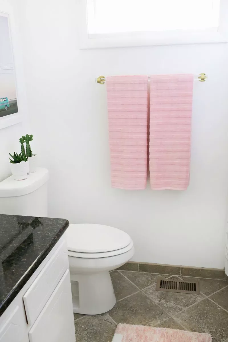 DIY Lucite Towel Bar