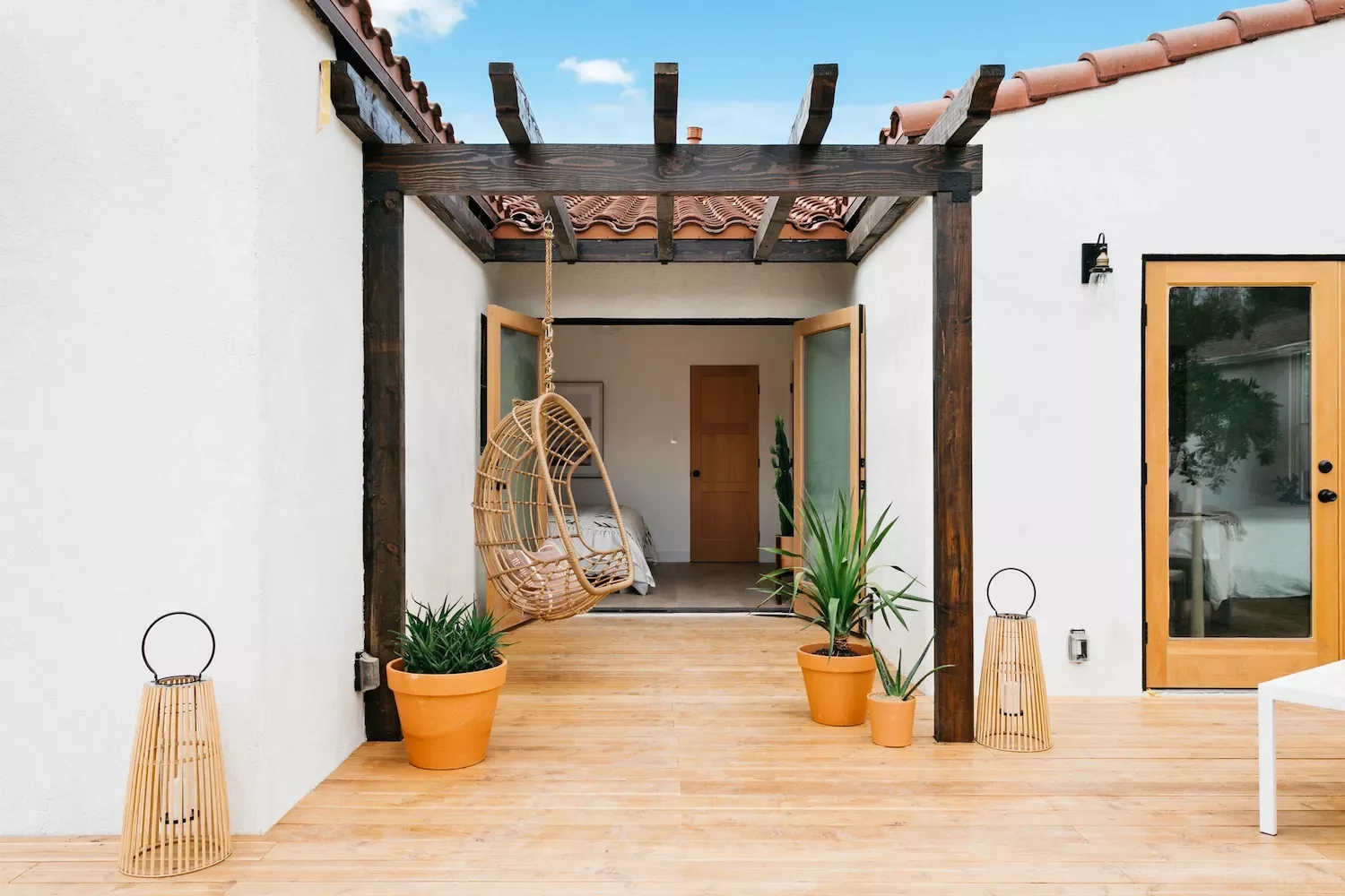 Deck With Hanging Chair