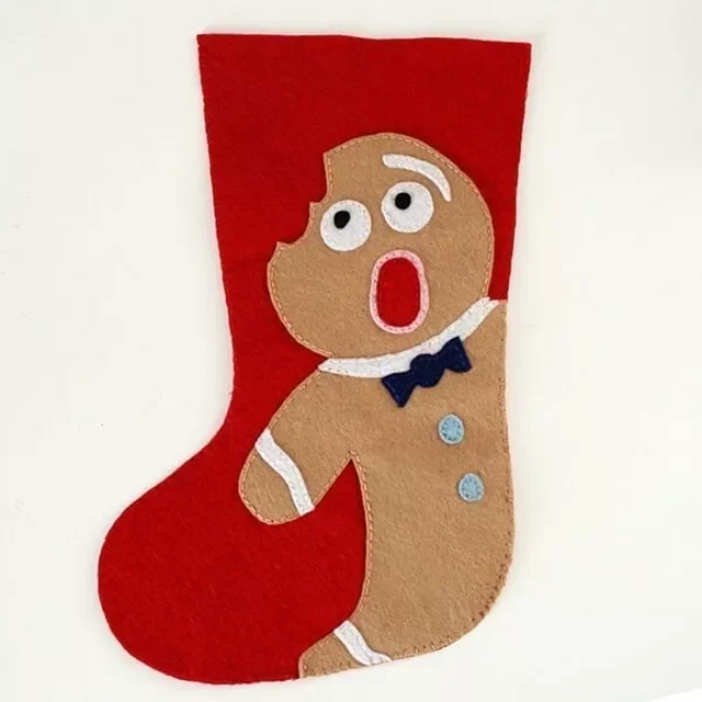 Distressed Gingerbread Stocking