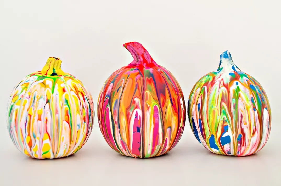 Drip Painted Pumpkins