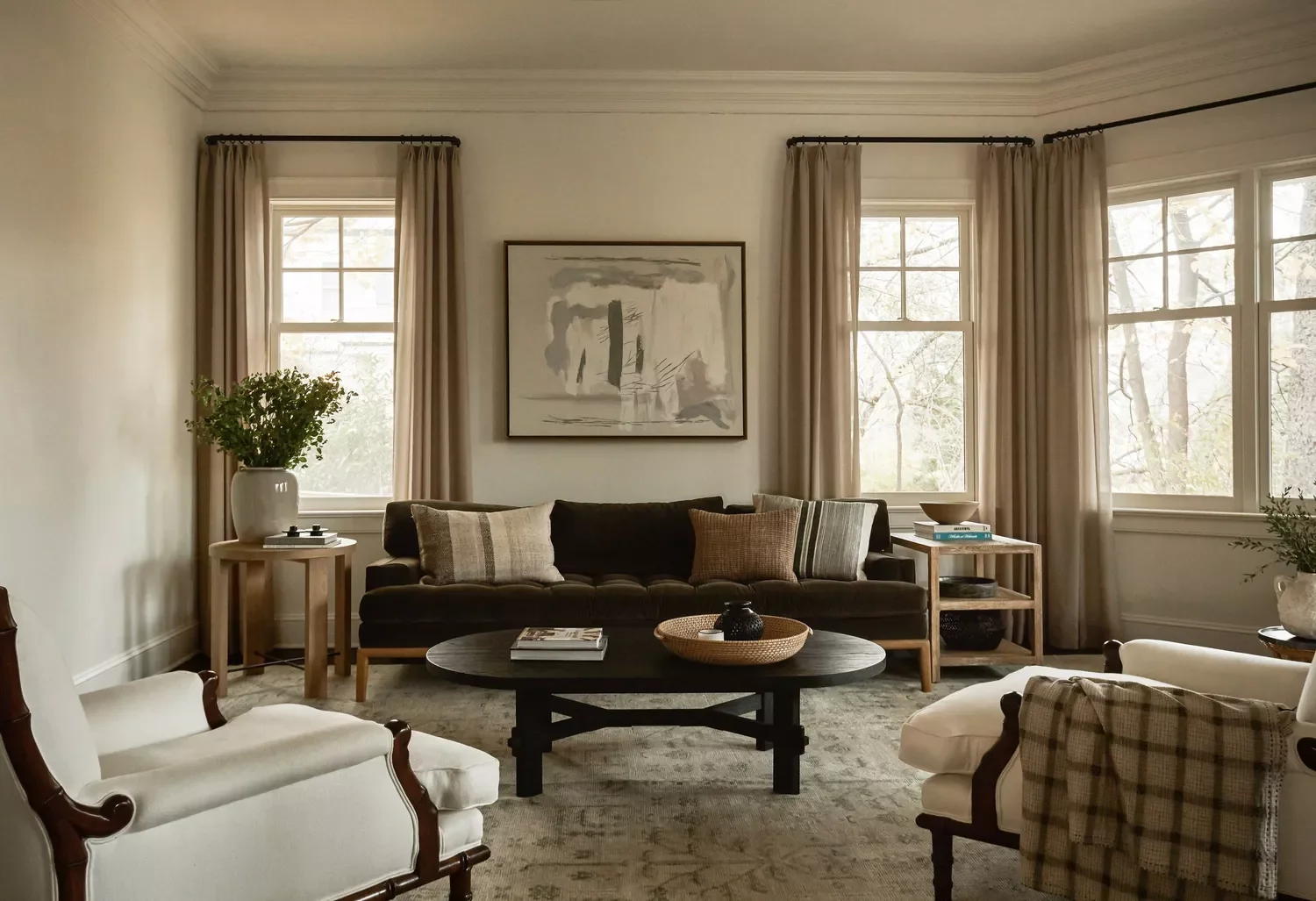 Earth-Tone Curtains