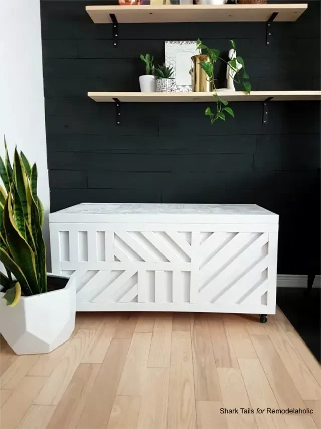 Easy Plywood Storage Box With Geometric Inlay