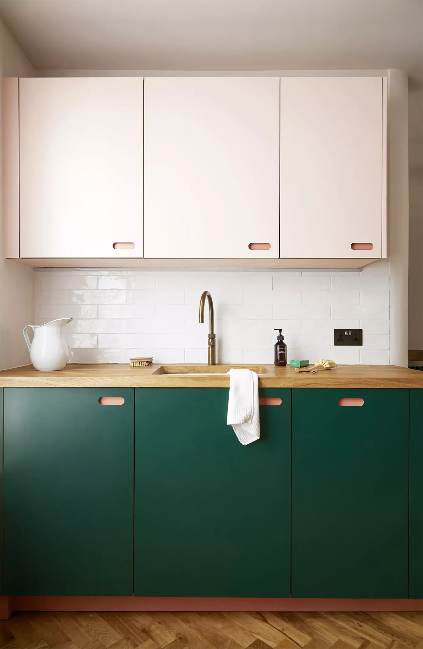 Emerald Green + Blush Pink