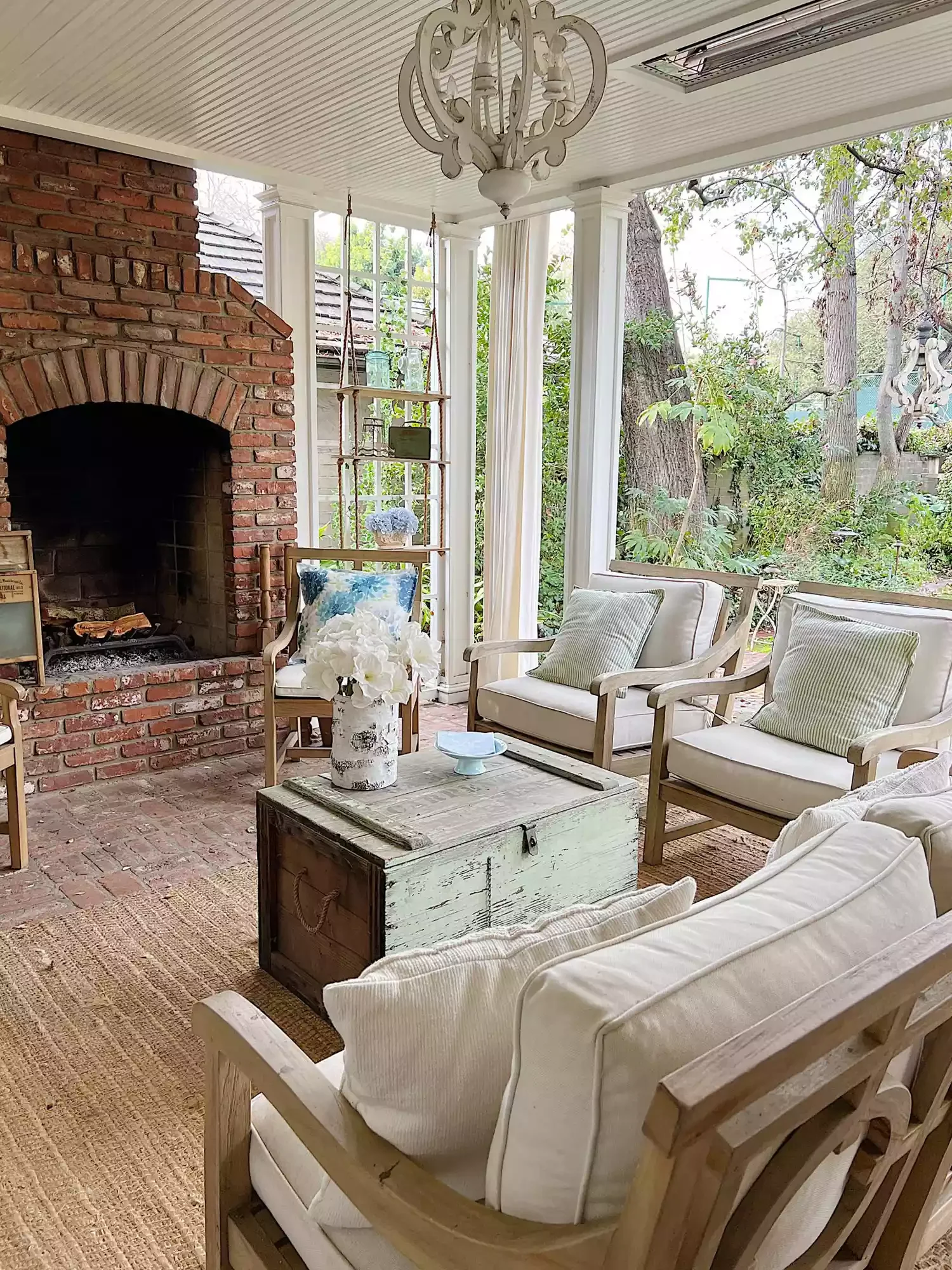 Farmhouse Patio Fireplace