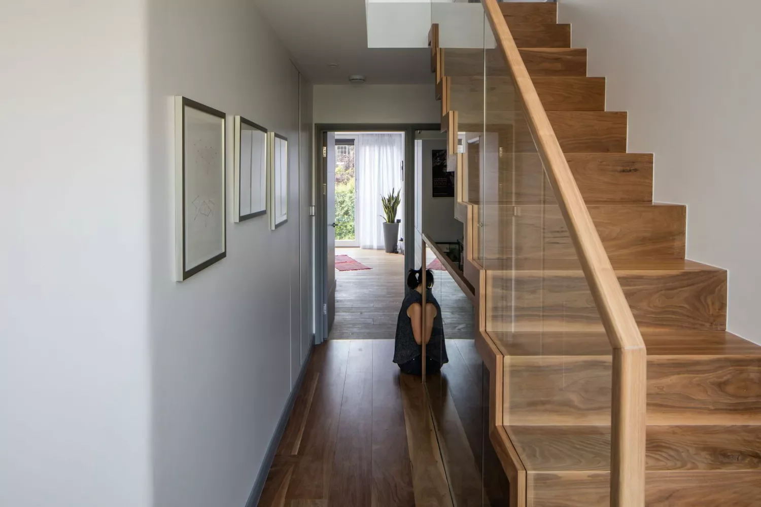 Framed Glass Stair Railing