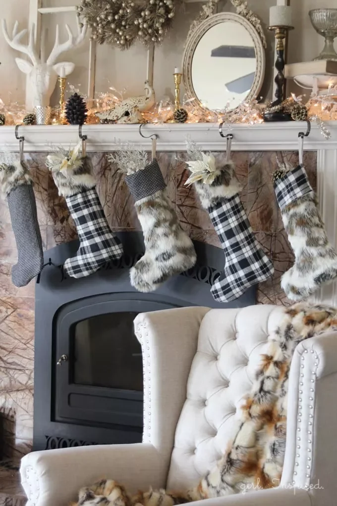 Fur and Flannel Christmas Stocking