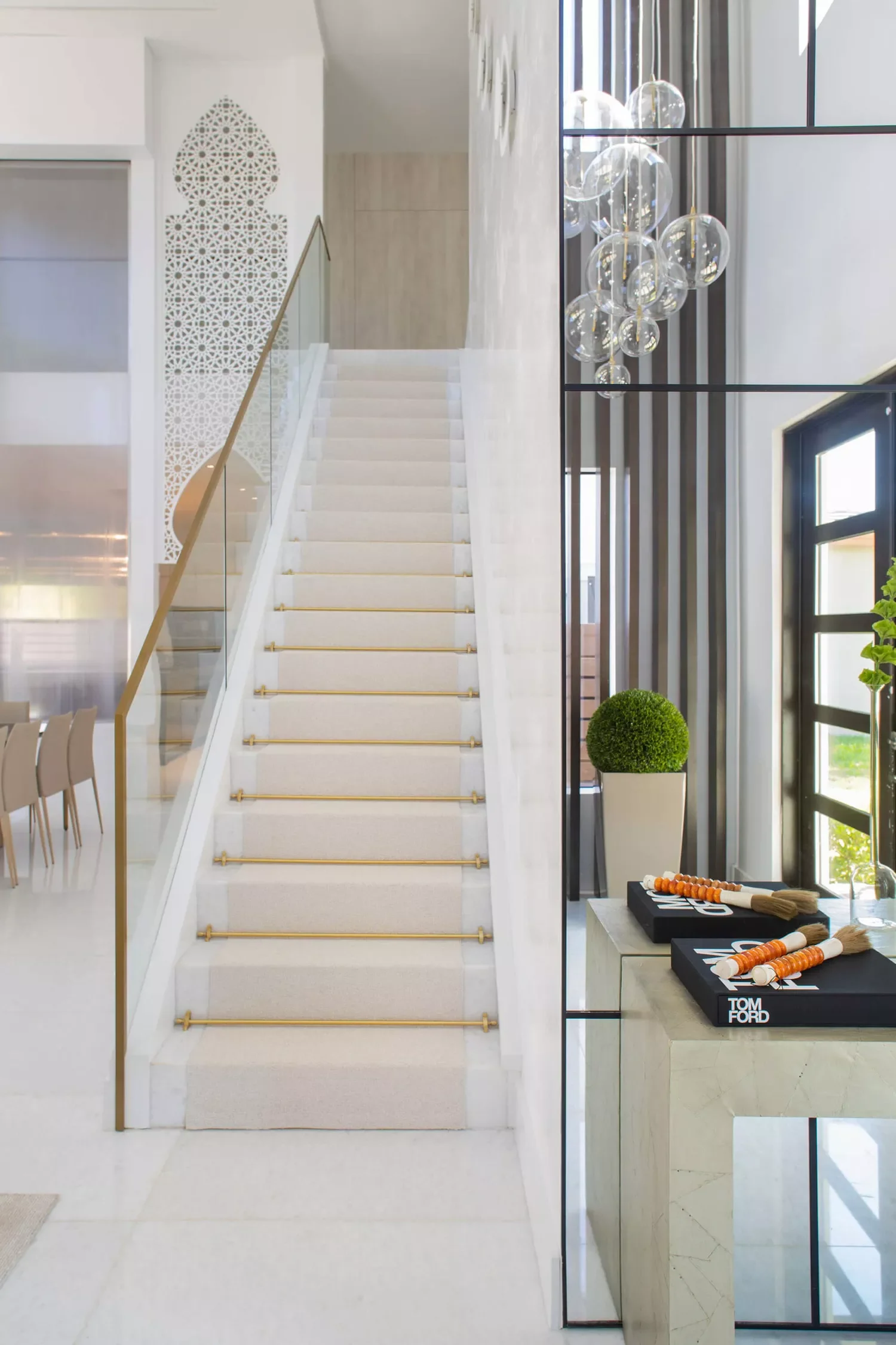 Glass and Wood Stairs
