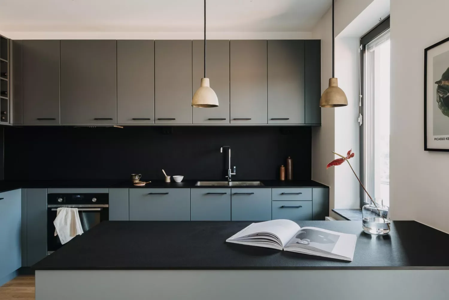 Gray + Blue + Black