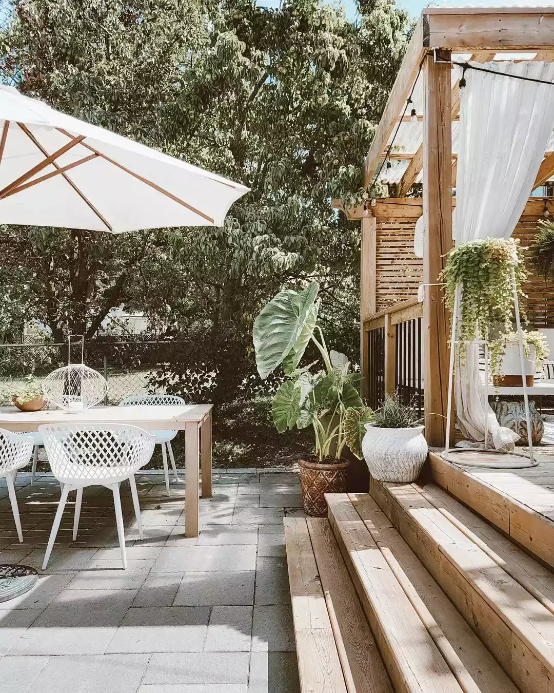 Gray Concrete Stone Patio