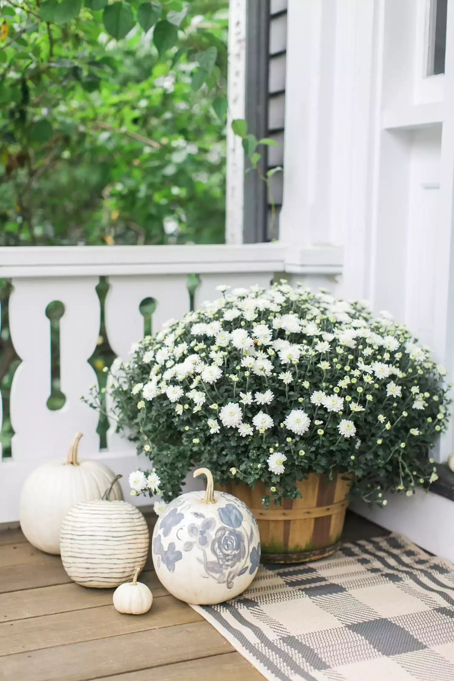 Gray Painted Pumpkins