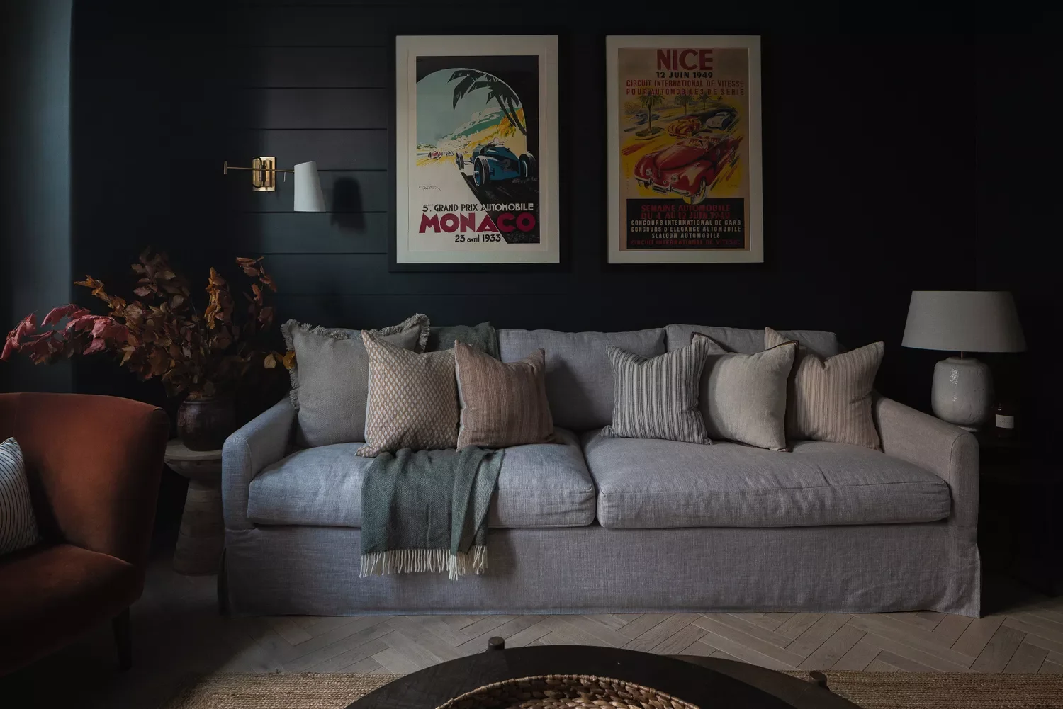 Green-Black Living Room