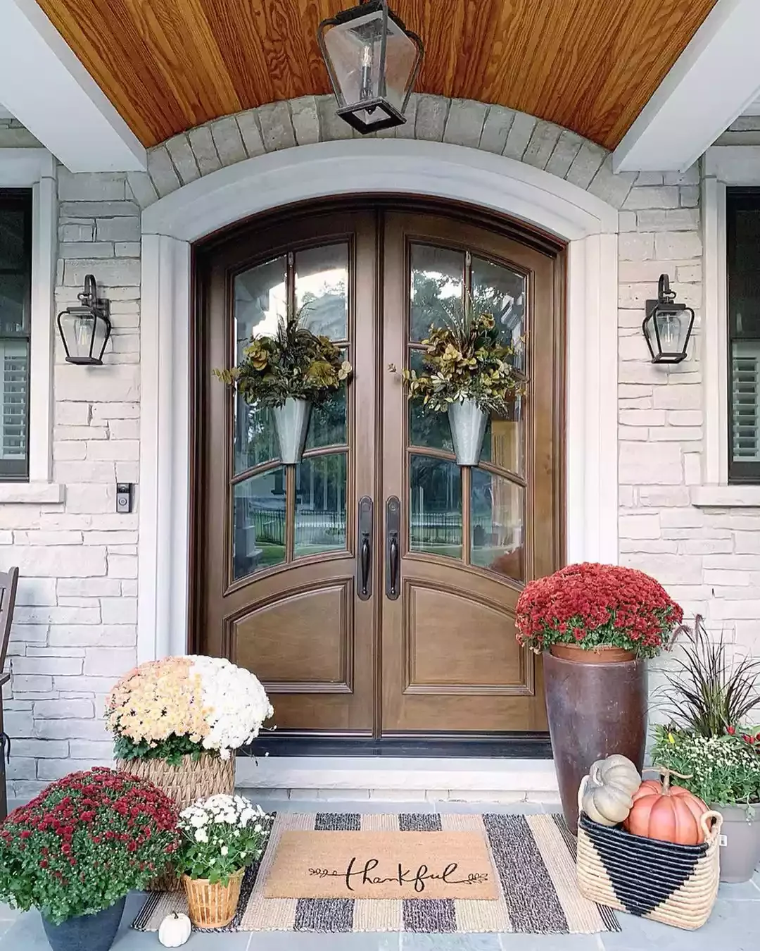 Hang Floral Arrangements Instead of Wreaths