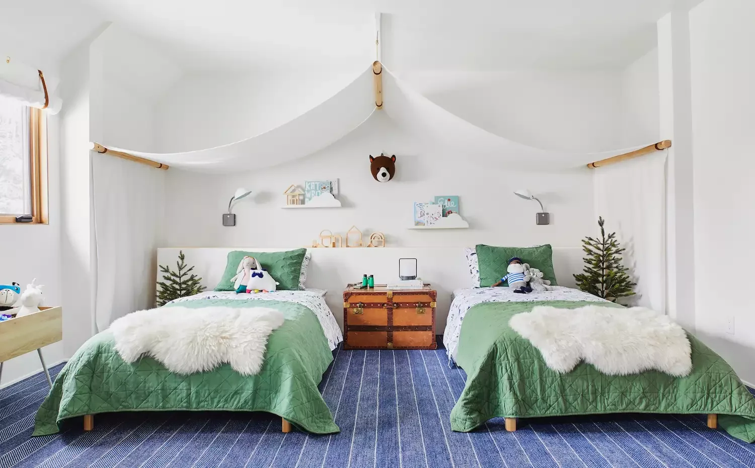 Hang a Shared Bed Canopy