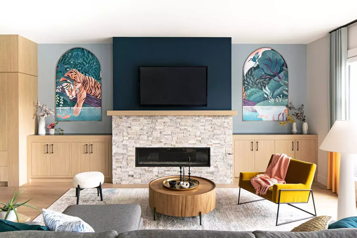 High Contrast Fireplace
