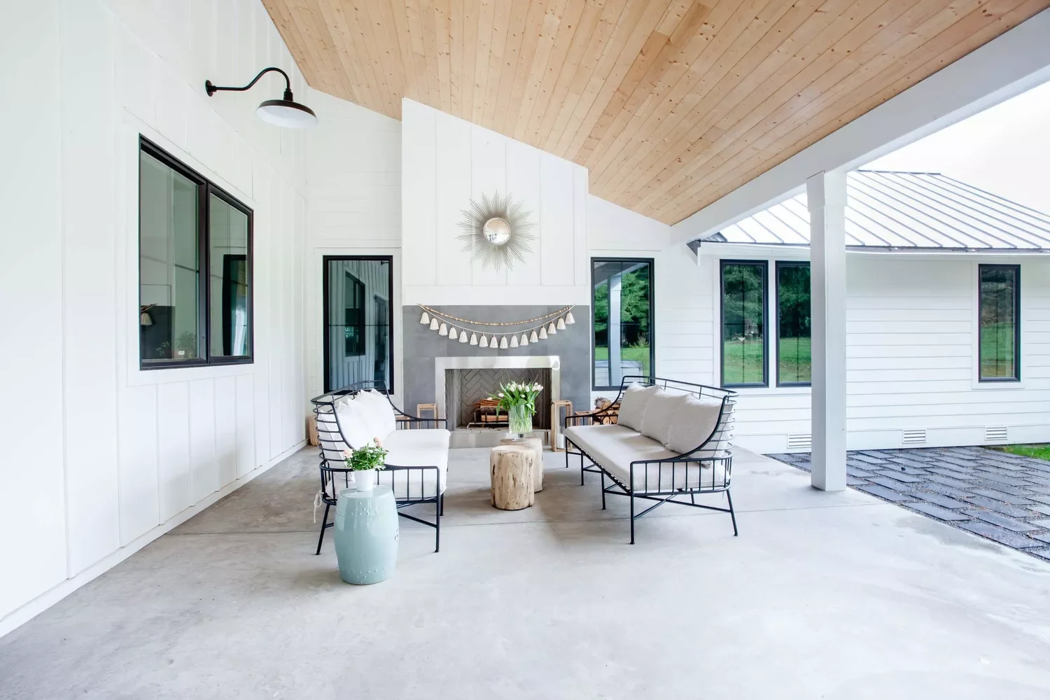 Industrial Farmhouse Fireplace