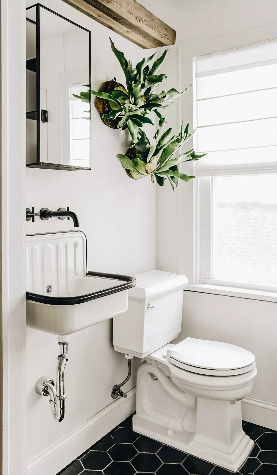 Industrial-Style Half Bath