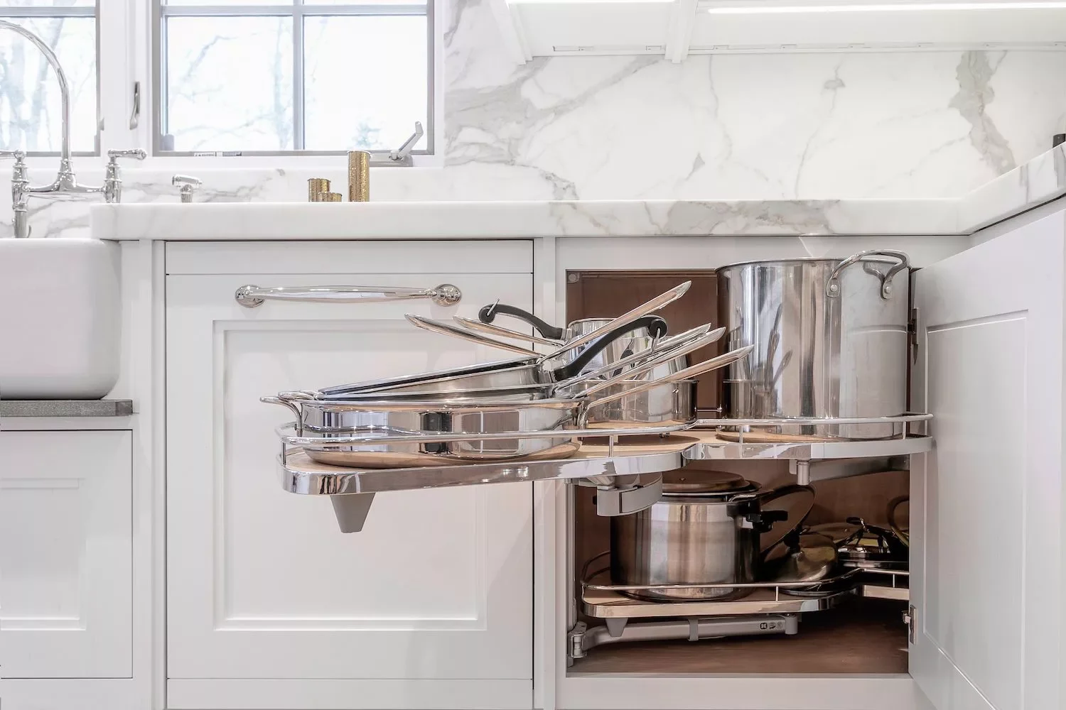 Install Pull-Out Shelving