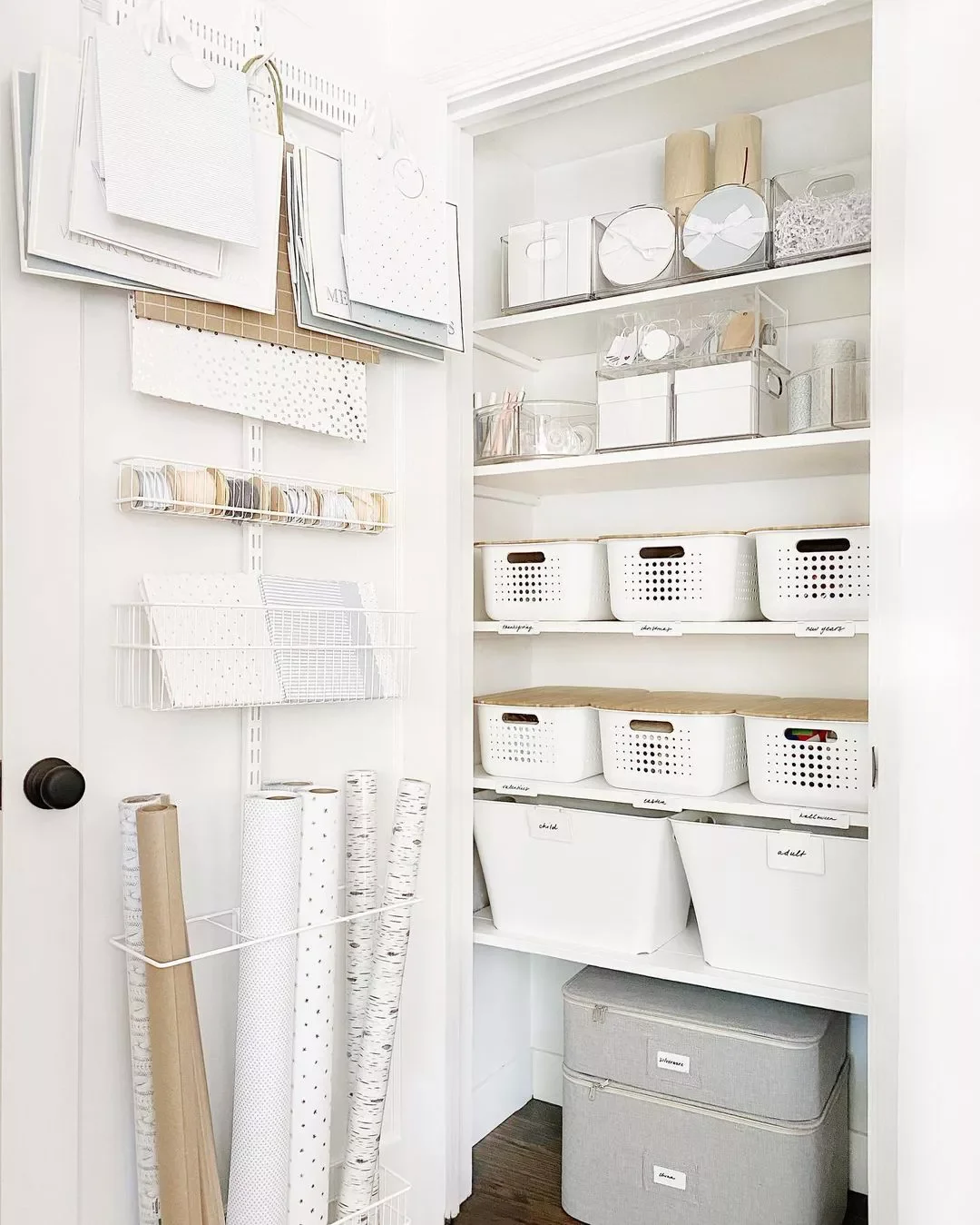 Keep Gift Wrap Organized