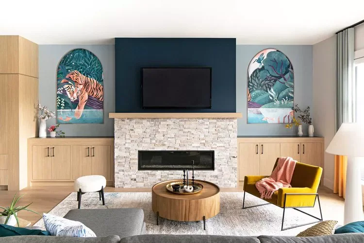 Light Wood Built-Ins